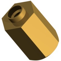 3334C632B16 3334-C-632-B-16 SWG STDF 1/4 HEX X 5/16 L, 6-32 THD BR/ET