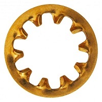 8NWINB #8 INTERNAL TOOTH L/W BRASS