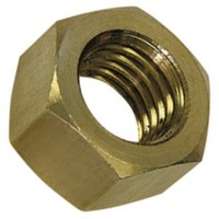 1/4-20 HEX FINISHED NUT BRASS