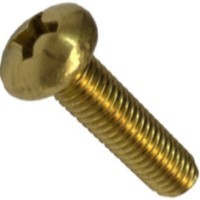 0-80 X 1/4 PHIL PAN M/S BRASS